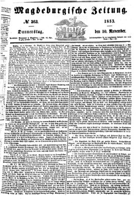 Magdeburgische Zeitung Donnerstag 10. November 1853