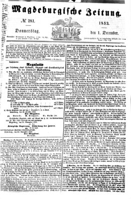 Magdeburgische Zeitung Donnerstag 1. Dezember 1853