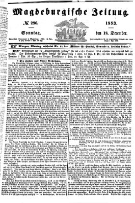 Magdeburgische Zeitung Sonntag 18. Dezember 1853