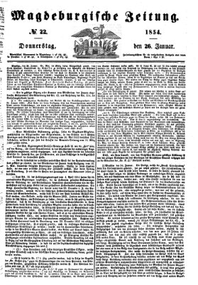 Magdeburgische Zeitung Donnerstag 26. Januar 1854