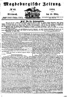 Magdeburgische Zeitung Mittwoch 15. März 1854