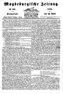 Magdeburgische Zeitung Samstag 29. April 1854