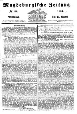 Magdeburgische Zeitung Mittwoch 23. August 1854