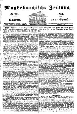 Magdeburgische Zeitung Mittwoch 27. September 1854