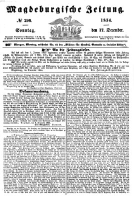 Magdeburgische Zeitung Sonntag 17. Dezember 1854