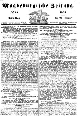 Magdeburgische Zeitung Dienstag 23. Januar 1855