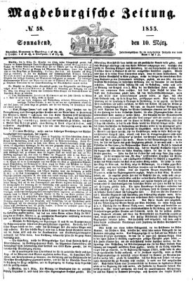 Magdeburgische Zeitung Samstag 10. März 1855