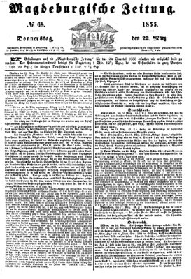 Magdeburgische Zeitung Donnerstag 22. März 1855