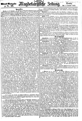 Magdeburgische Zeitung Montag 1. Oktober 1855