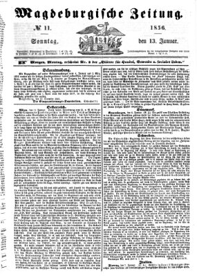 Magdeburgische Zeitung Sonntag 13. Januar 1856