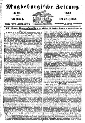 Magdeburgische Zeitung Sonntag 27. Januar 1856