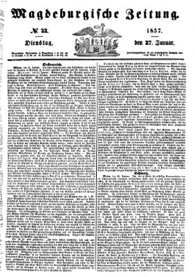 Magdeburgische Zeitung Dienstag 27. Januar 1857
