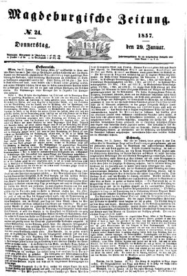 Magdeburgische Zeitung Donnerstag 29. Januar 1857
