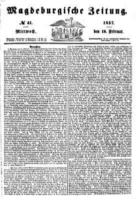Magdeburgische Zeitung Mittwoch 18. Februar 1857