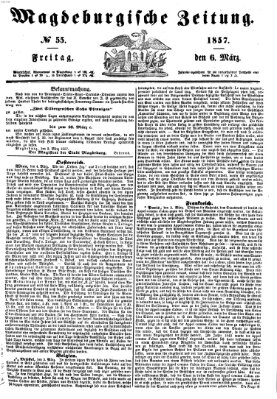 Magdeburgische Zeitung Freitag 6. März 1857