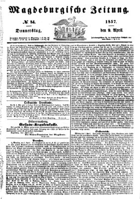 Magdeburgische Zeitung Donnerstag 9. April 1857