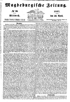 Magdeburgische Zeitung Mittwoch 29. April 1857