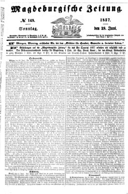Magdeburgische Zeitung Sonntag 28. Juni 1857