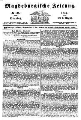 Magdeburgische Zeitung Sonntag 2. August 1857