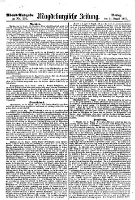 Magdeburgische Zeitung Montag 31. August 1857
