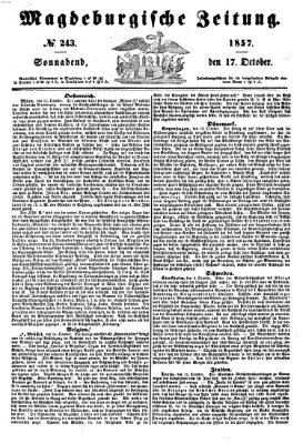 Magdeburgische Zeitung Samstag 17. Oktober 1857