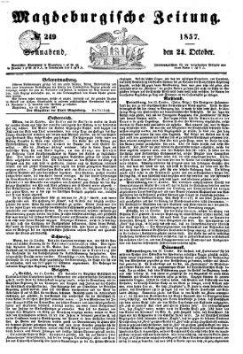 Magdeburgische Zeitung Samstag 24. Oktober 1857
