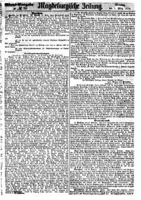 Magdeburgische Zeitung Montag 1. März 1858