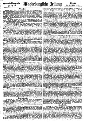 Magdeburgische Zeitung Montag 8. März 1858