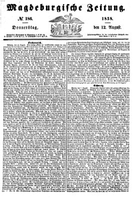 Magdeburgische Zeitung Donnerstag 12. August 1858