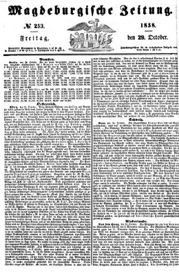 Magdeburgische Zeitung Freitag 29. Oktober 1858