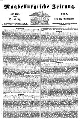 Magdeburgische Zeitung Dienstag 16. November 1858