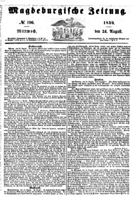 Magdeburgische Zeitung Mittwoch 24. August 1859