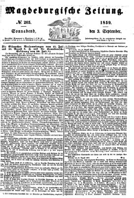 Magdeburgische Zeitung Samstag 3. September 1859