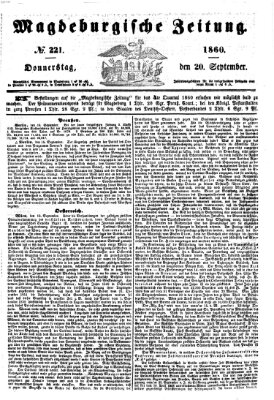 Magdeburgische Zeitung Donnerstag 20. September 1860