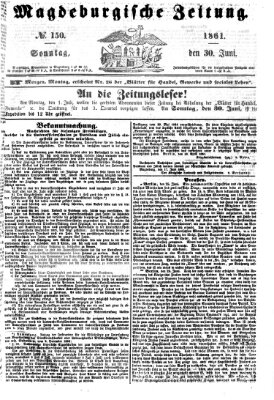 Magdeburgische Zeitung Sonntag 30. Juni 1861