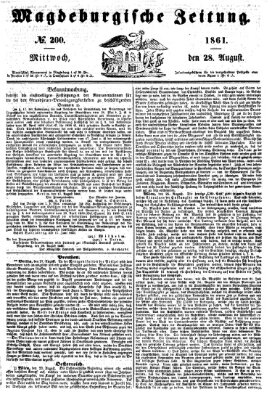 Magdeburgische Zeitung Mittwoch 28. August 1861