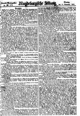 Magdeburgische Zeitung Montag 18. November 1861