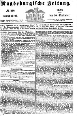 Magdeburgische Zeitung Samstag 20. September 1862