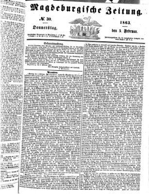 Magdeburgische Zeitung Donnerstag 5. Februar 1863