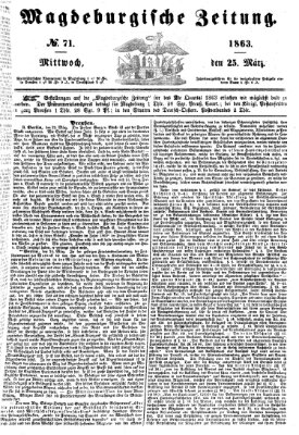 Magdeburgische Zeitung Mittwoch 25. März 1863