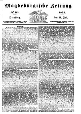 Magdeburgische Zeitung Dienstag 21. Juli 1863