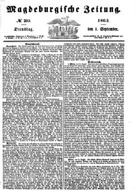 Magdeburgische Zeitung Dienstag 1. September 1863