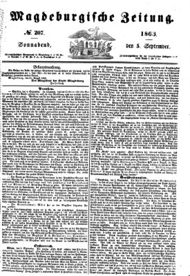 Magdeburgische Zeitung Samstag 5. September 1863