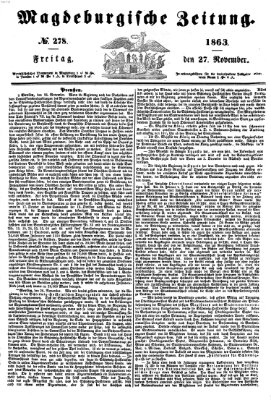Magdeburgische Zeitung Freitag 27. November 1863