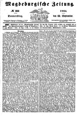 Magdeburgische Zeitung Donnerstag 22. September 1864