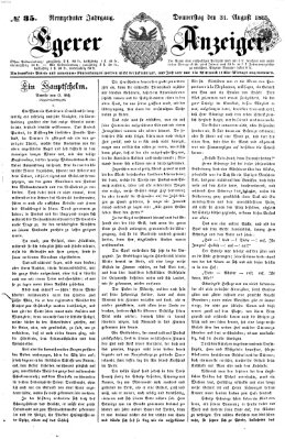 Egerer Anzeiger Donnerstag 31. August 1865