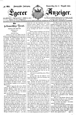 Egerer Anzeiger Donnerstag 2. August 1866