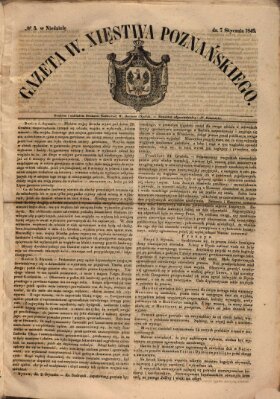 Gazeta Wielkiego Xięstwa Poznańskiego Sonntag 7. Januar 1849