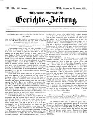Allgemeine österreichische Gerichts-Zeitung Dienstag 28. Oktober 1862