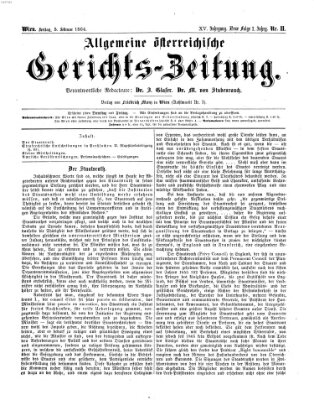 Allgemeine österreichische Gerichts-Zeitung Freitag 5. Februar 1864